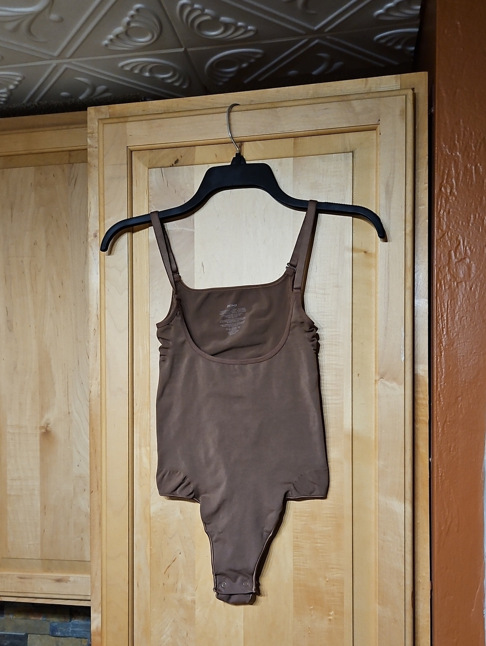 Skims Seamless Sculpt Open Bust Thong Bodysuit Shapewear Convertible Brown